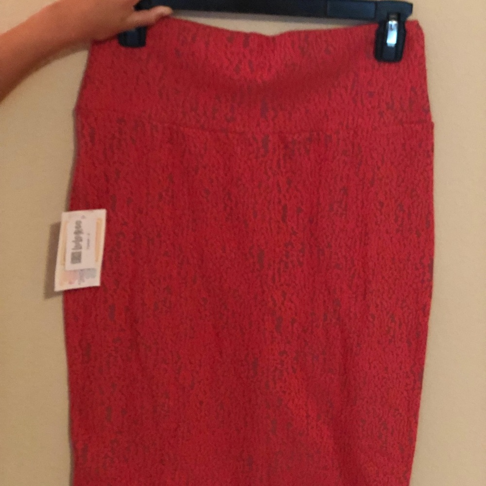 Pink lace skirt